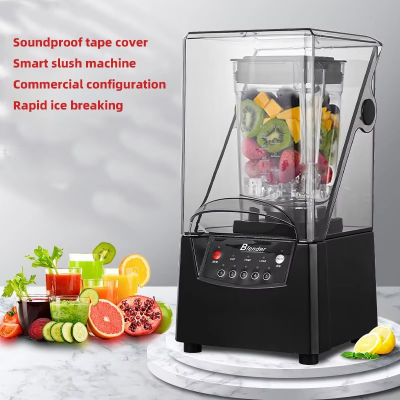 Export Heavy Duty Commercial Blender Household Food Machine Wall Ice Breaker Smoothie Fruit Juicer Blender With Enclosures